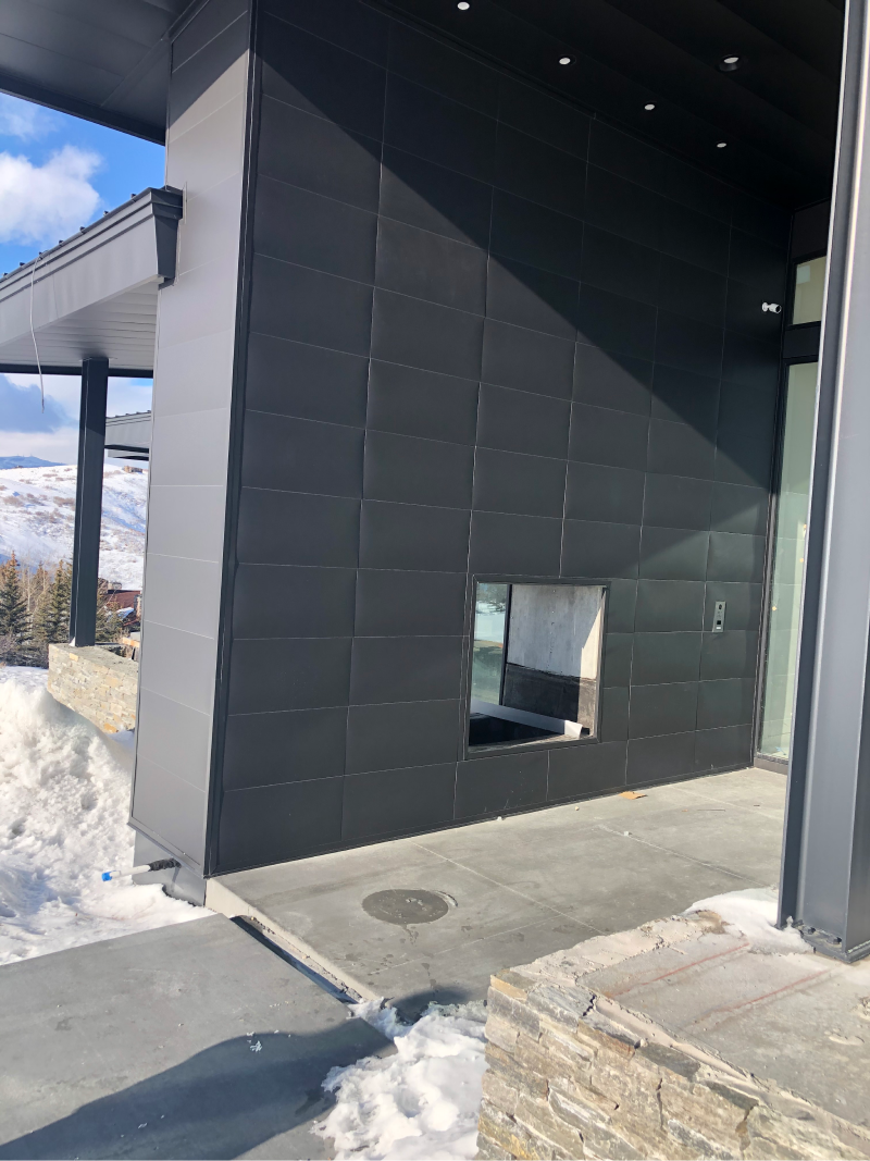 Gray Wall Panel